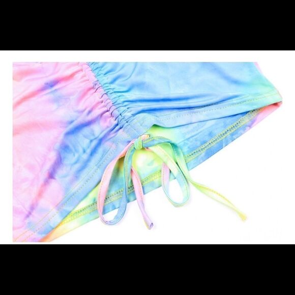 Neon Tie Dye 2-Piece Above Knee Skirt Set - Picture 5 of 7